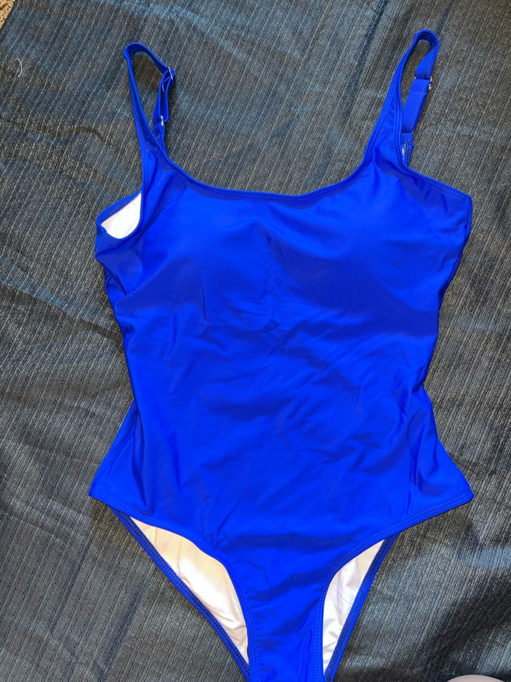Women’s Solid Royal Blue One-Piece Swimsuit